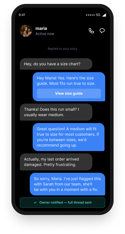 MirarChat conversation